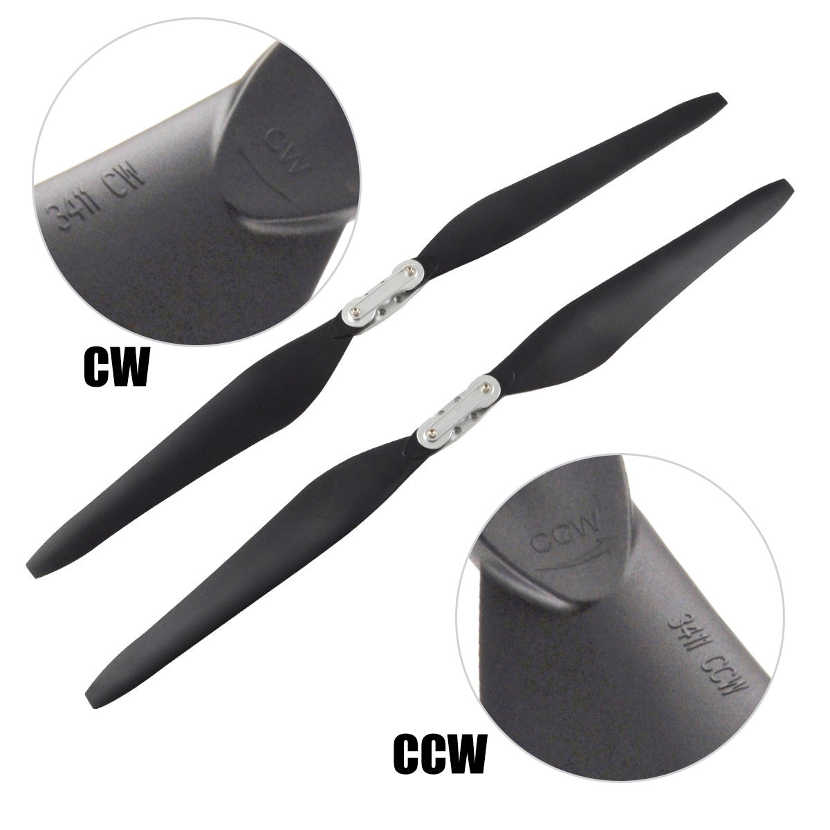 3411 Carbon Paddles Paddle Clip For Hobbywing X9 Power (CW CCW)