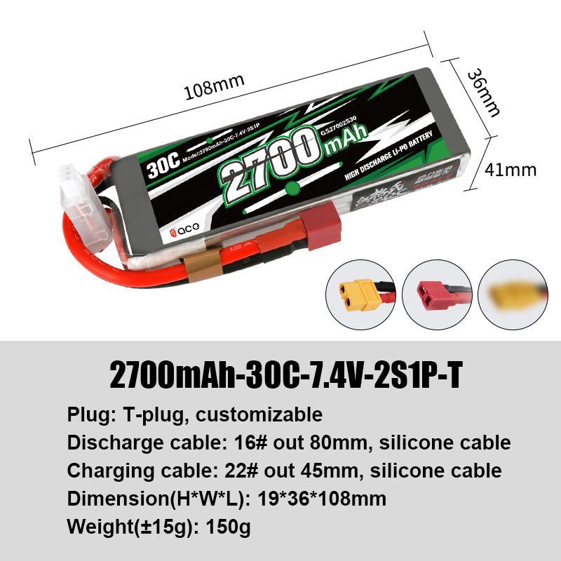 Grepow Lithium Polymer Battery ACE RC Aircraft Higher Capacity for ACE RC Aircraft