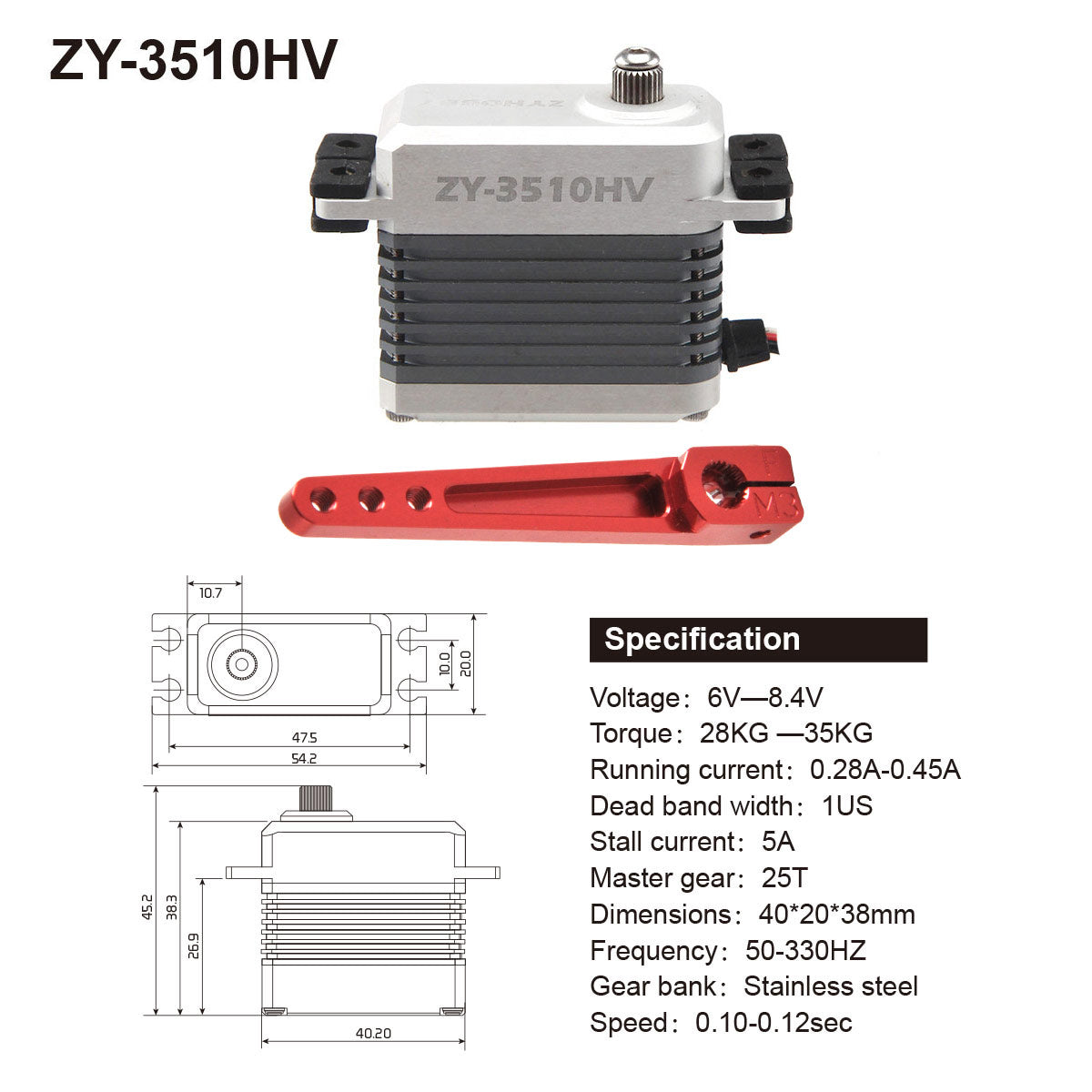 Original Digital Servo 28-35KG Torque Coreless motor Servo Accessories for 74-91 Inch RC Aircraft