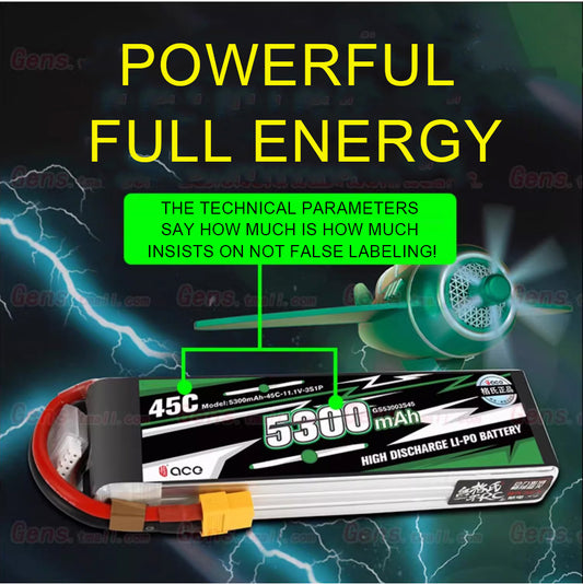 Gres Ace Lithium Polymer Battery for RC Model Aircraft Helicopter