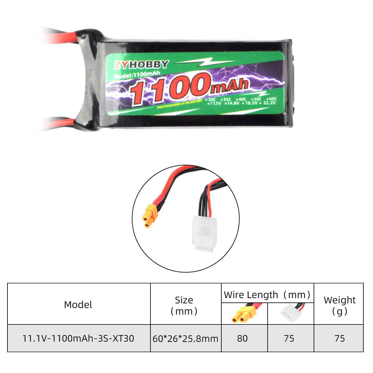 ZYHOBBY Li-ion Battery For RC Airplane Model High Power More Longer Life Battery Various specifications available