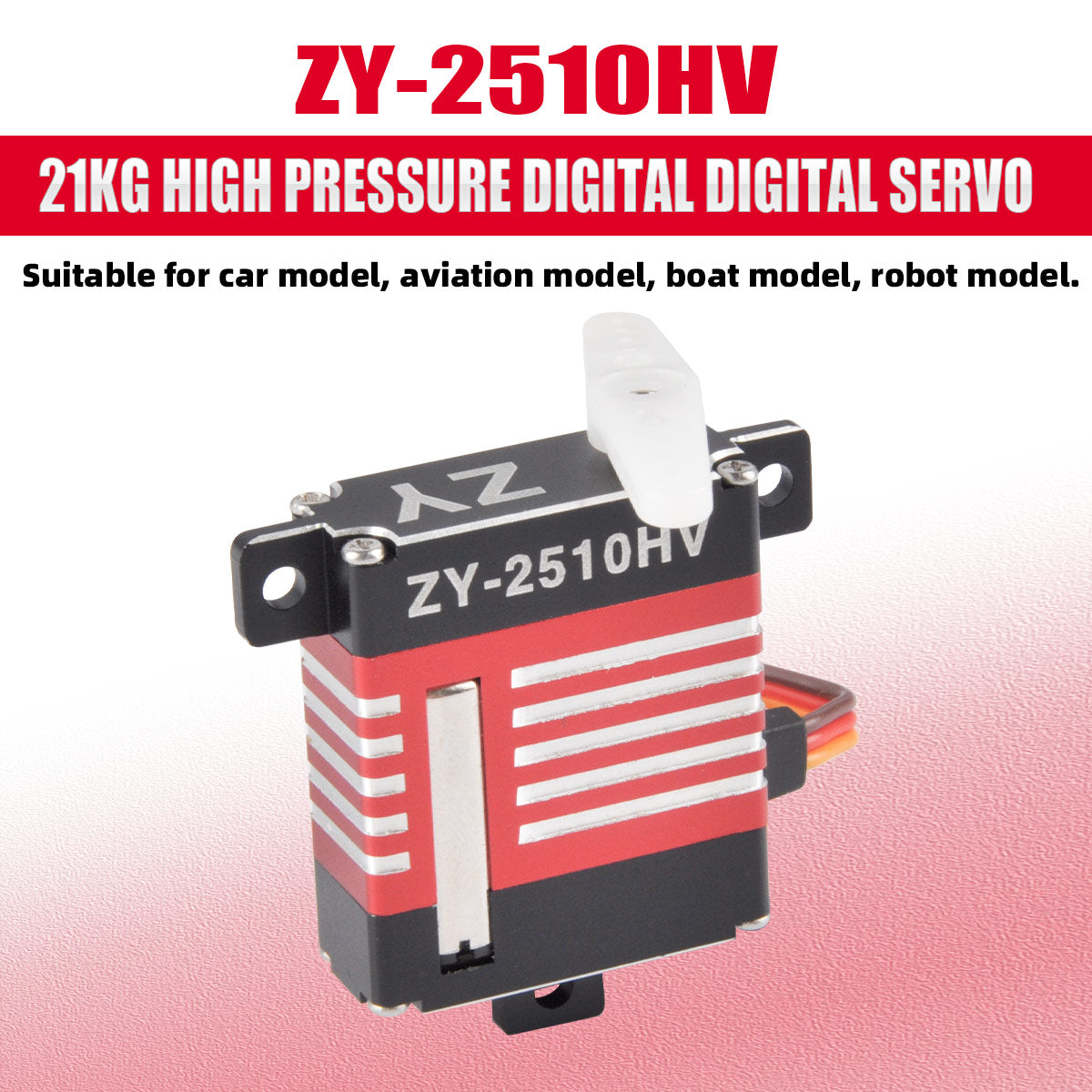 ZYHOBBY Digital Servo 21KG High Pressure Digital Servo 210°Limit Angle Digital Servo Coreless Motor