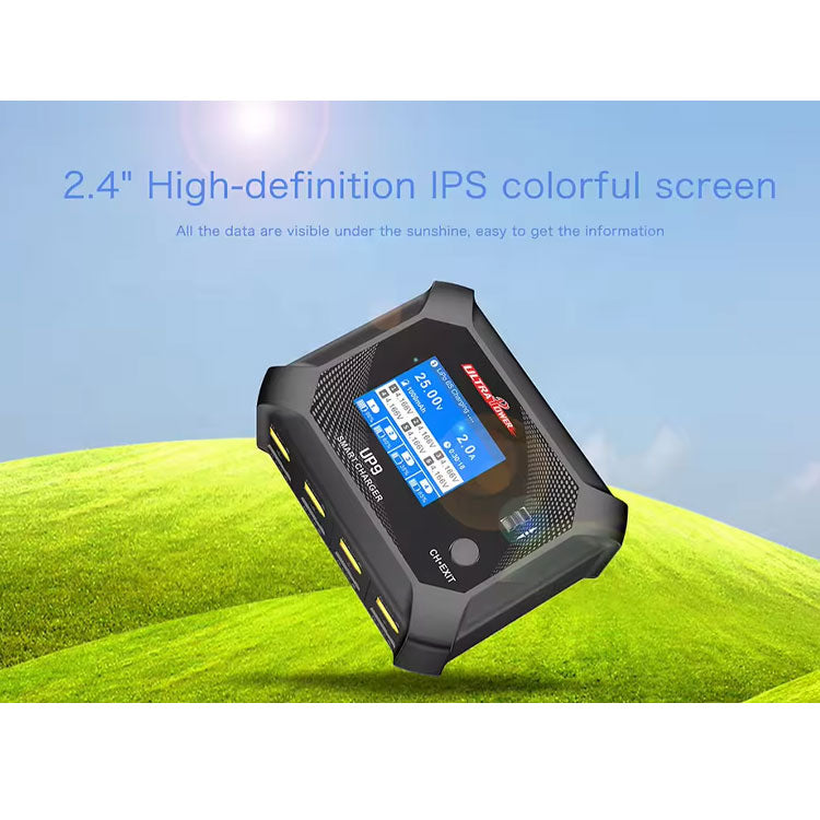 Ultra Power UP9 AC100W/DC200W Four Channels Smart Balance Charger Support 1-6S Lipo LiHV 4.45V Battery