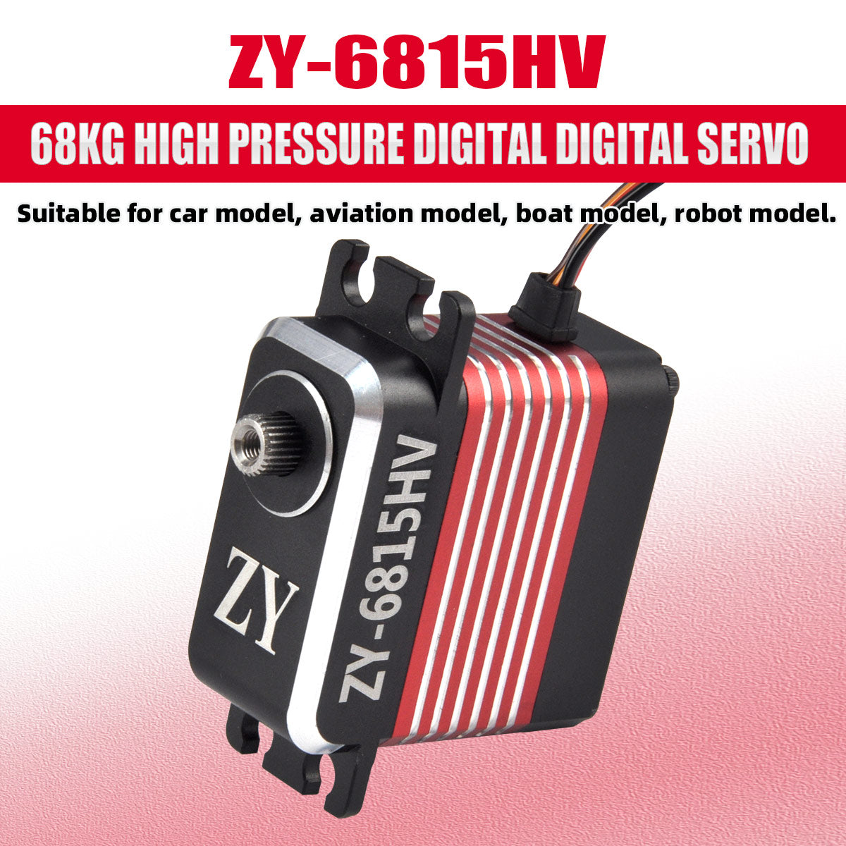 ZYHOBBY Digital Servo ZY-6815HV 68KG High Pressure Digital Digital Servo 120° running degree CCW