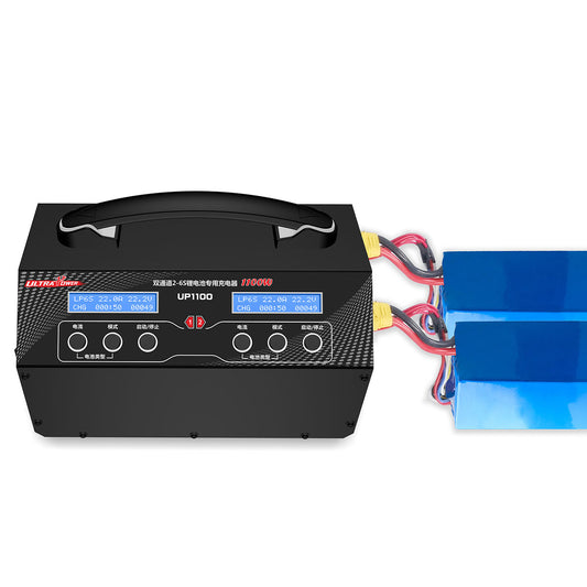 Ultra Power UP1100 1100W 2-6S Charger 22A 2 Ports Agricultural Drone Battery Charger for Lithium Battery Multiple Operating Modes