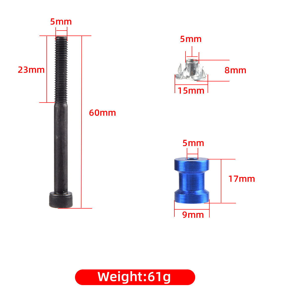 Six Star 6STARHOBBY M5*L28/L22/L17/L65mm Engine Mount/Foot Post for Gasoline Engines