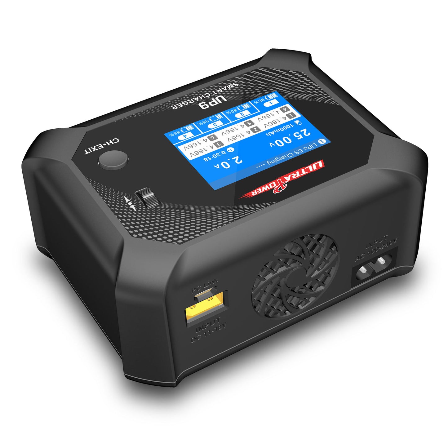 Ultra Power UP9 AC100W/DC200W Four Channels Smart Balance Charger Support 1-6S Lipo LiHV 4.45V Battery