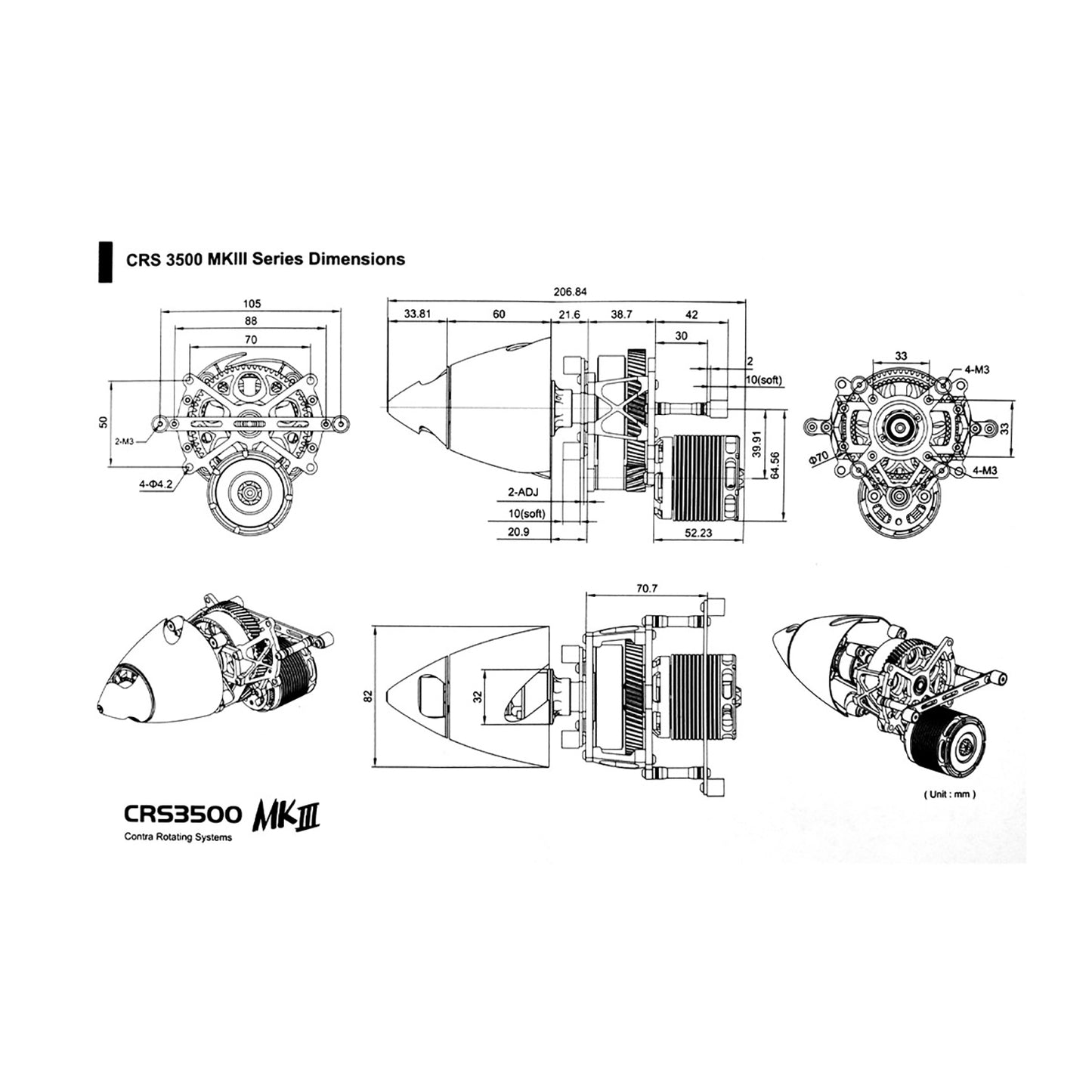 Dualsky Coaxial Twin Prop Power System Set for F3A-170 RC Co-Axial Aerobatic Airplanes