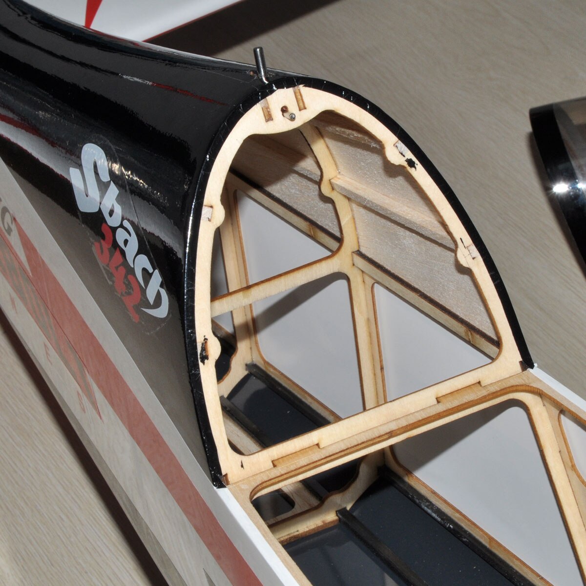 FLIGHT Sbach342  55inch RC Airplane Fuselage 3D Fix Wing Wooden Model Plane Frame