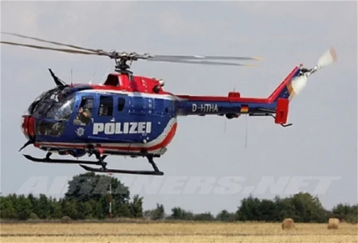 500 Size BO-105 ERA RC Helicopter Fuselage Pre-Painted in Police Blue RB Design Fuselage ROBAN Model