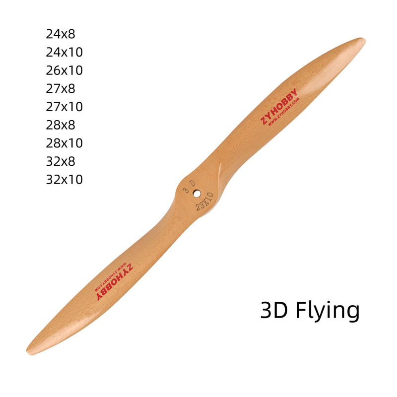 23/24/26/27/28/32inch 3D Aerobatic Beech wood Wooden Propeller | Flight Model ZYHOBBY