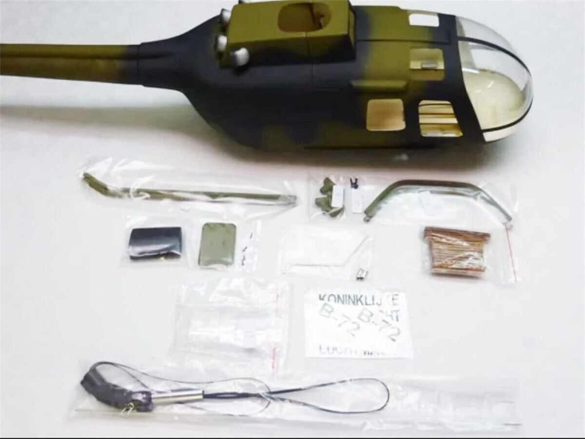 Military Green 450 BO-105 Pre-Painted RC Fuselage for ALIGN T-REX450X/XL/SE/SE V2 Roban Model