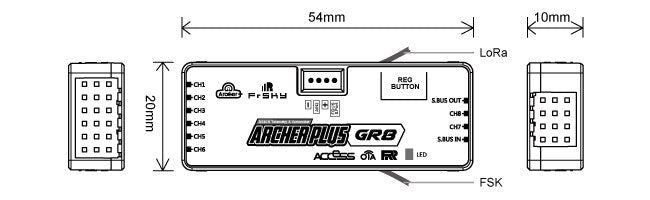 Original Frsky ARCHER PLUS GR8 Receiver with 8 High-precision PWM Channel Ports for RC Model Airplane