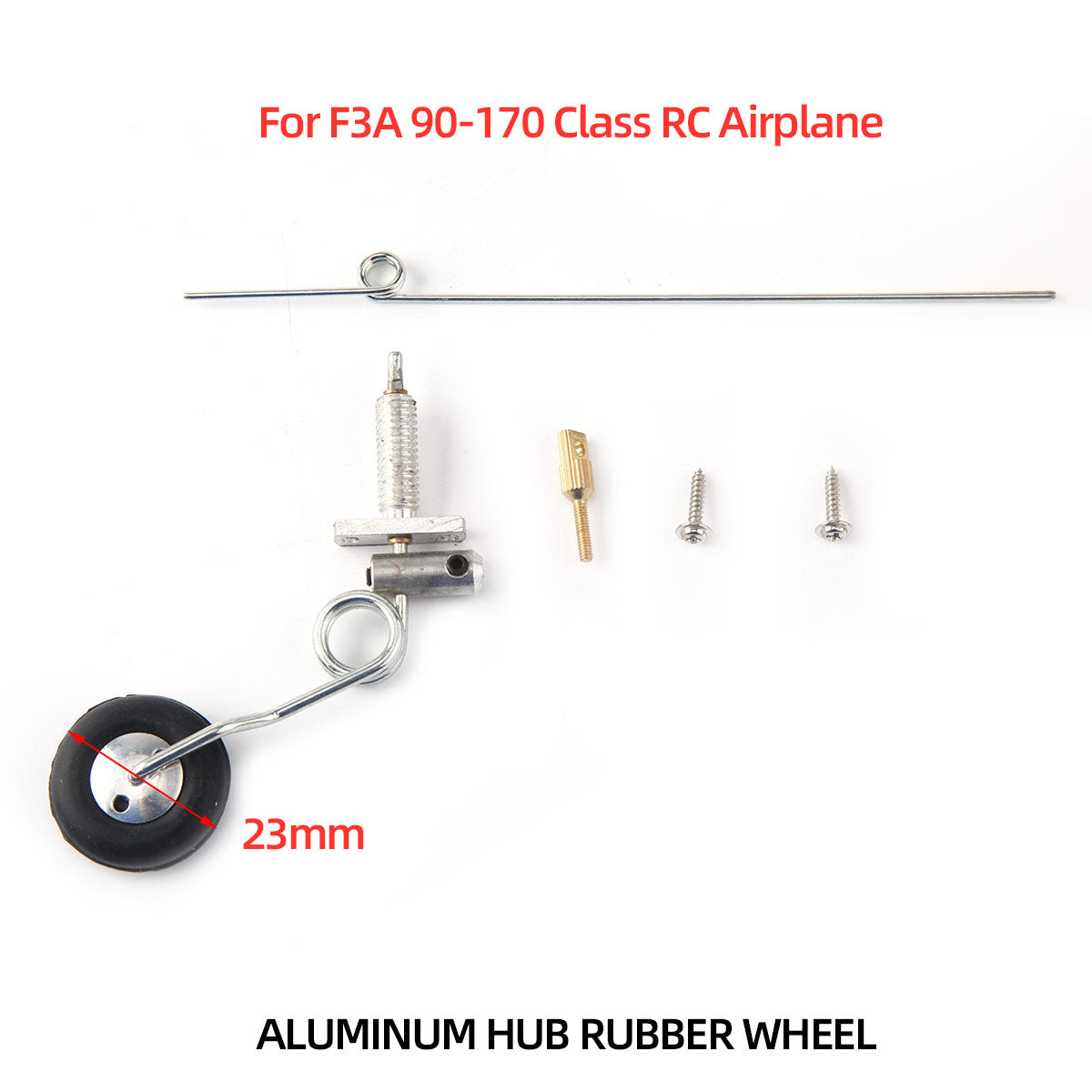 1Set F3A 90-170 Class Tail Wheel Kit Aluminum Bracket with PU Wheel For RC Airplane