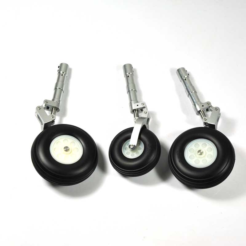 RC Airplane SZ002-16003 Alloy Undercarriage Anti-vibration Landing Gear with Wheels 3pcs/set for 1.6m Red Arrows RC Plane