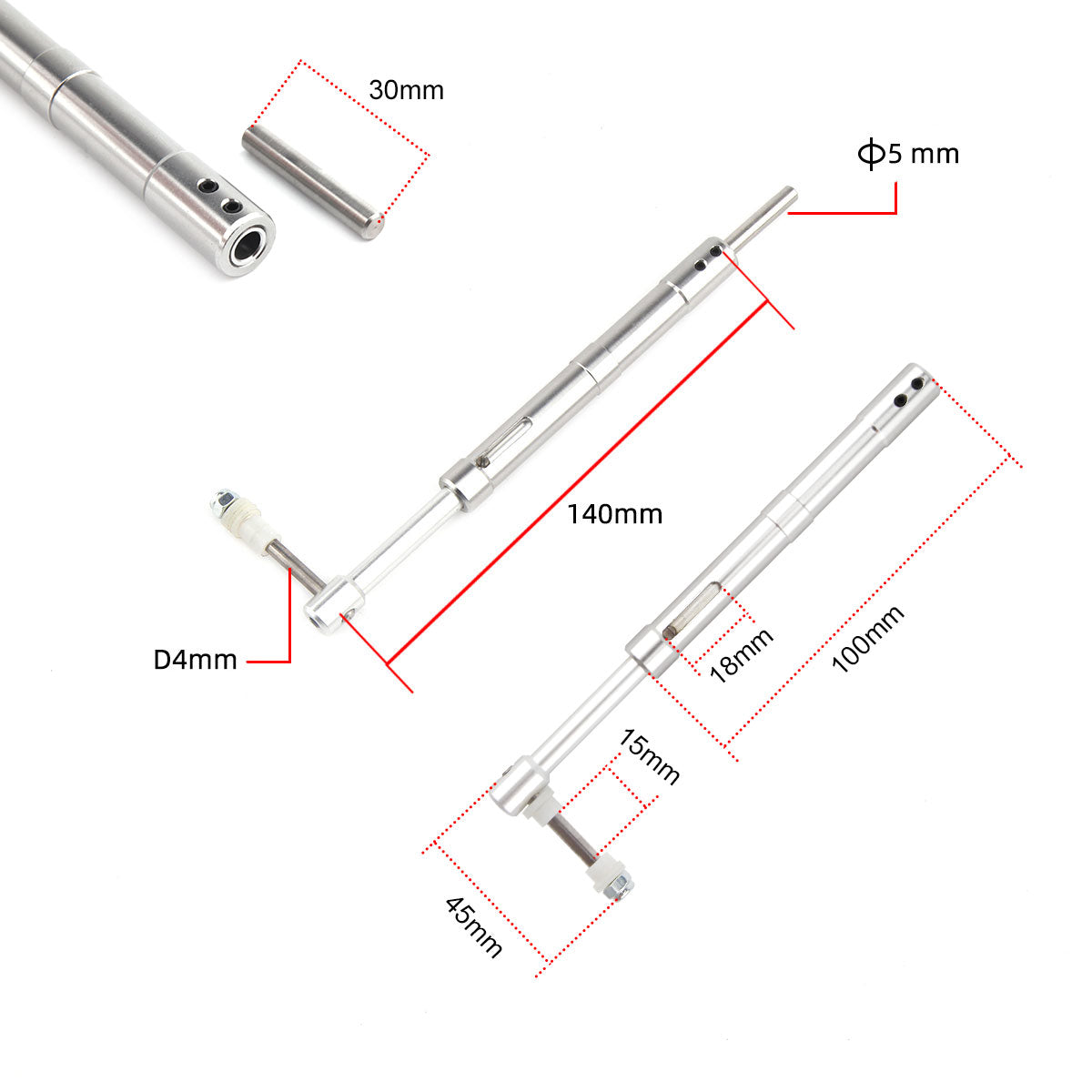 Anti-Vibration Landing Gears for 4-6 KG airplane ф5xD4mmx140mm