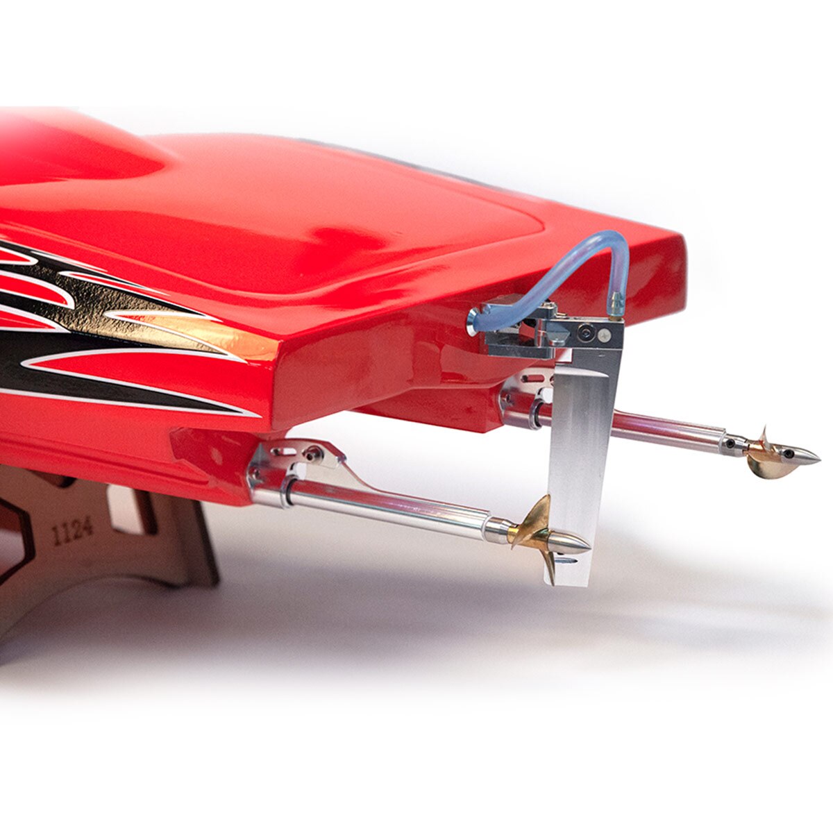 TFL1134 Fighter Cat Fiberglass Carbon fiber RC Electric Boat With Dual Motors Red /Black /White