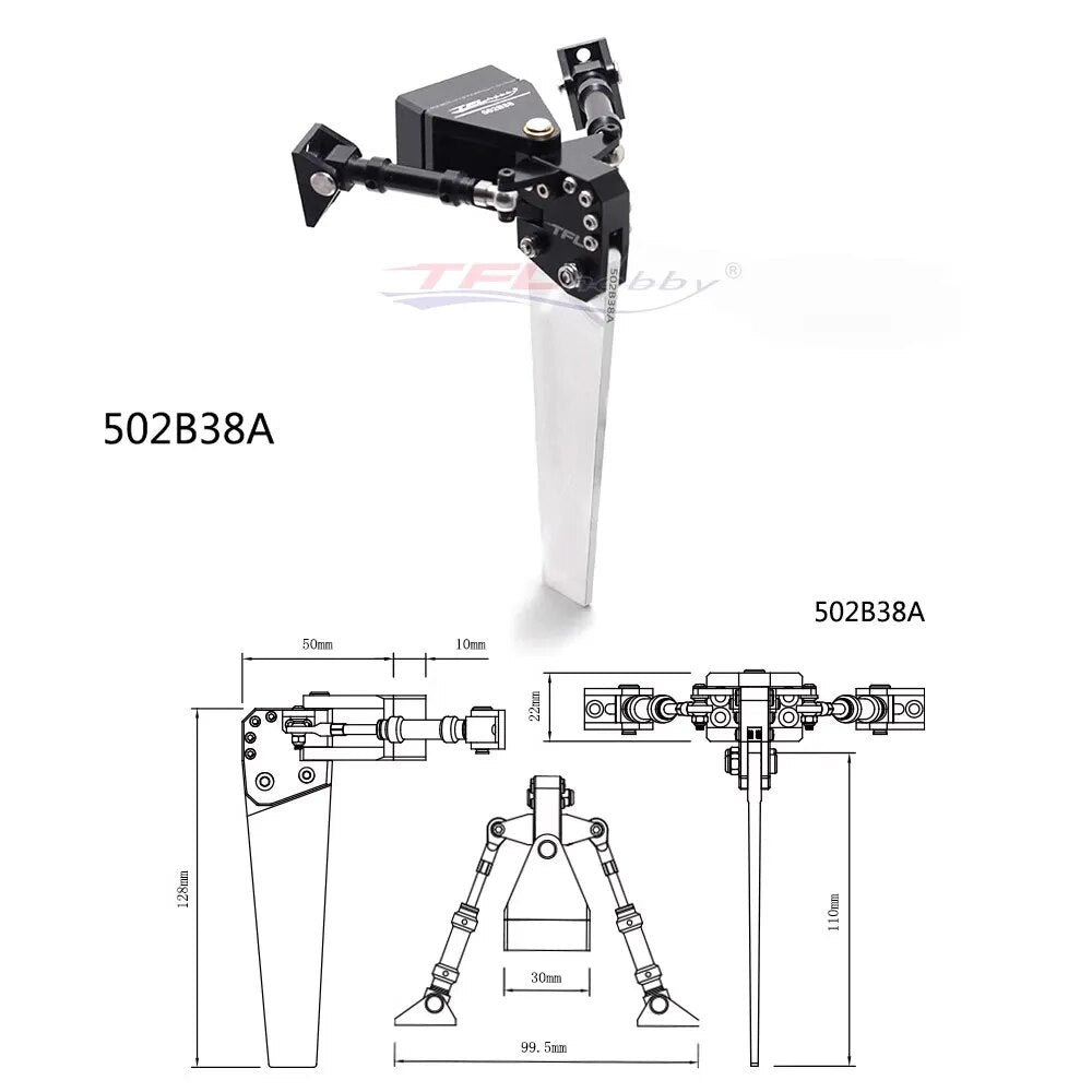 TFL Large Simulation Rudder Boat Model Hardware Accessories For Brushless Electric Boat Gasoline Boat Catamaran
