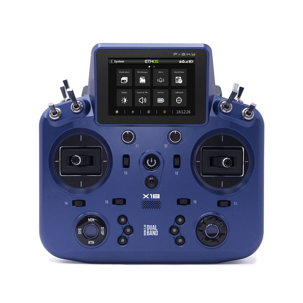 Archer Plus R8 Receiver 2.4GHz and NOBRIM Tandem X18 Remote Control with Color Touch Screen Controller for RC Model Airplane Transmitters (Blue FCC) (Remote Control (red) with Receivers 2.4GHz)