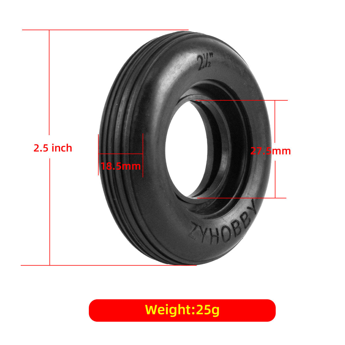 1 piece 3/3.5/4/4.5 inch rubber PU tire for RC airplane models