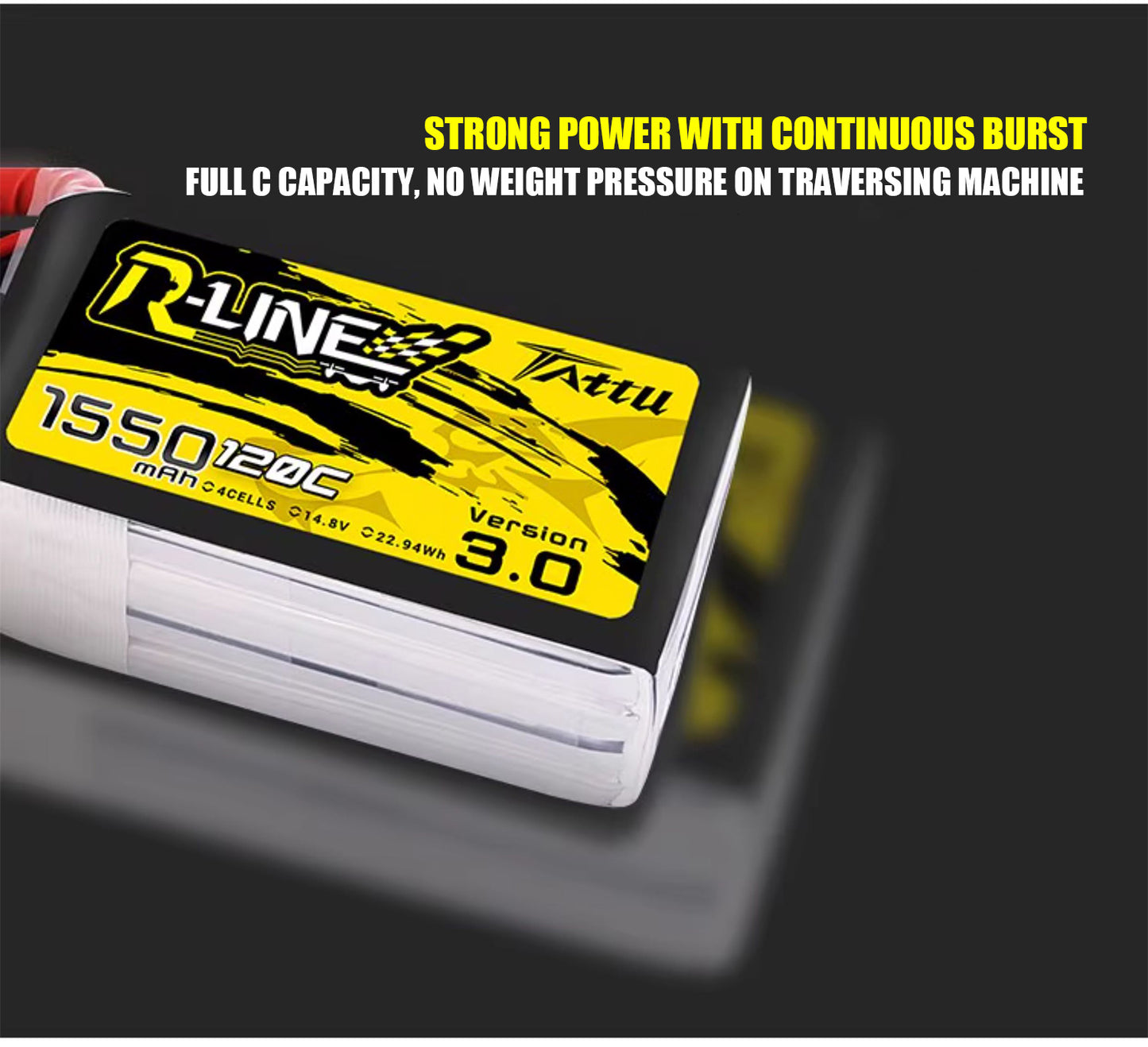 Tattu R-Line 1.0 95C 500 550 650 750 850 1050 1300 1550mAh LiPo Battery 1S/2S/3S/4S/6S XT60 Plug FPV Racing Drone RC Quadcopter