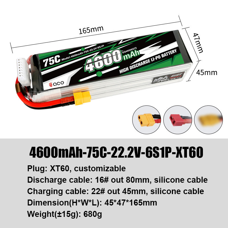 Gres Ace Lithium Polymer Battery for RC Model Aircraft Helicopter