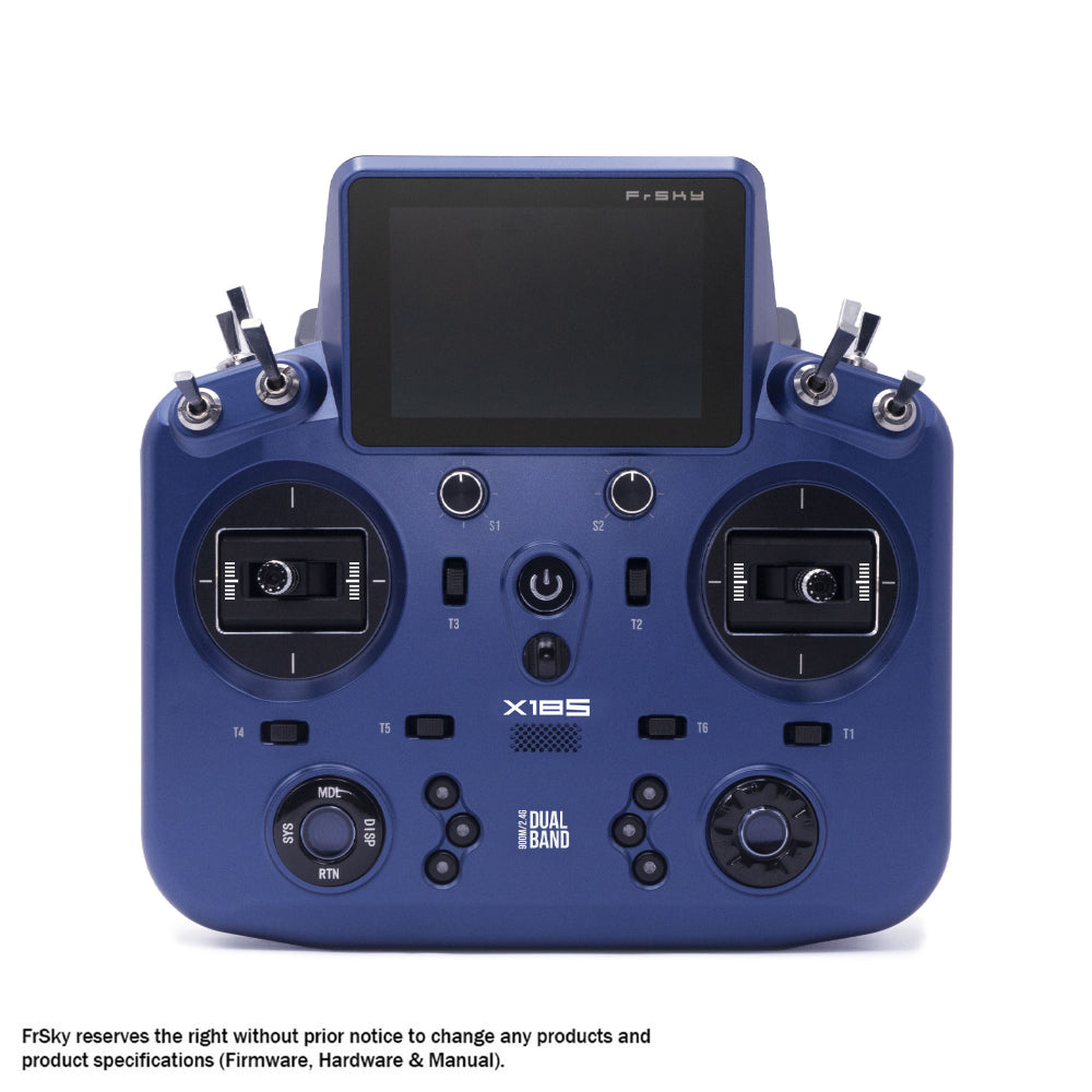 PurAr NOBRIM Tandem X18S Transmitter Color Touch Screen Display FCC Controller (Blue/Black) and Receiver (2.4GHz) for RC Aircraft Models (Black Remote Control)