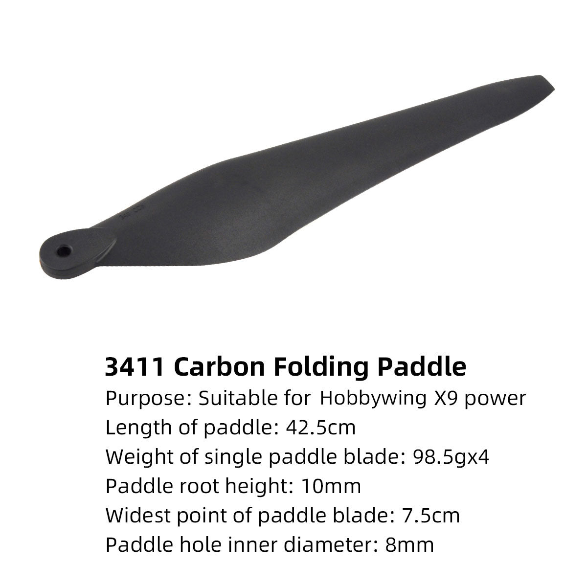 3411 Carbon Paddles Paddle Clip For Hobbywing X9 Power (CW CCW)