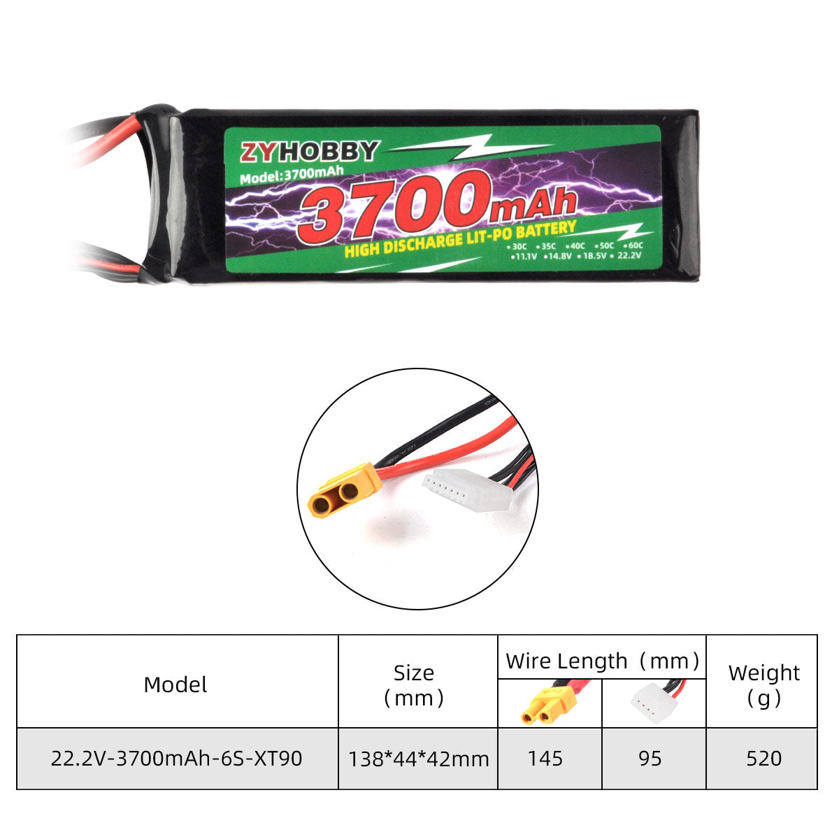ZYHOBBY Li-ion Battery For RC Airplane Model High Power More Longer Life Battery Various specifications available