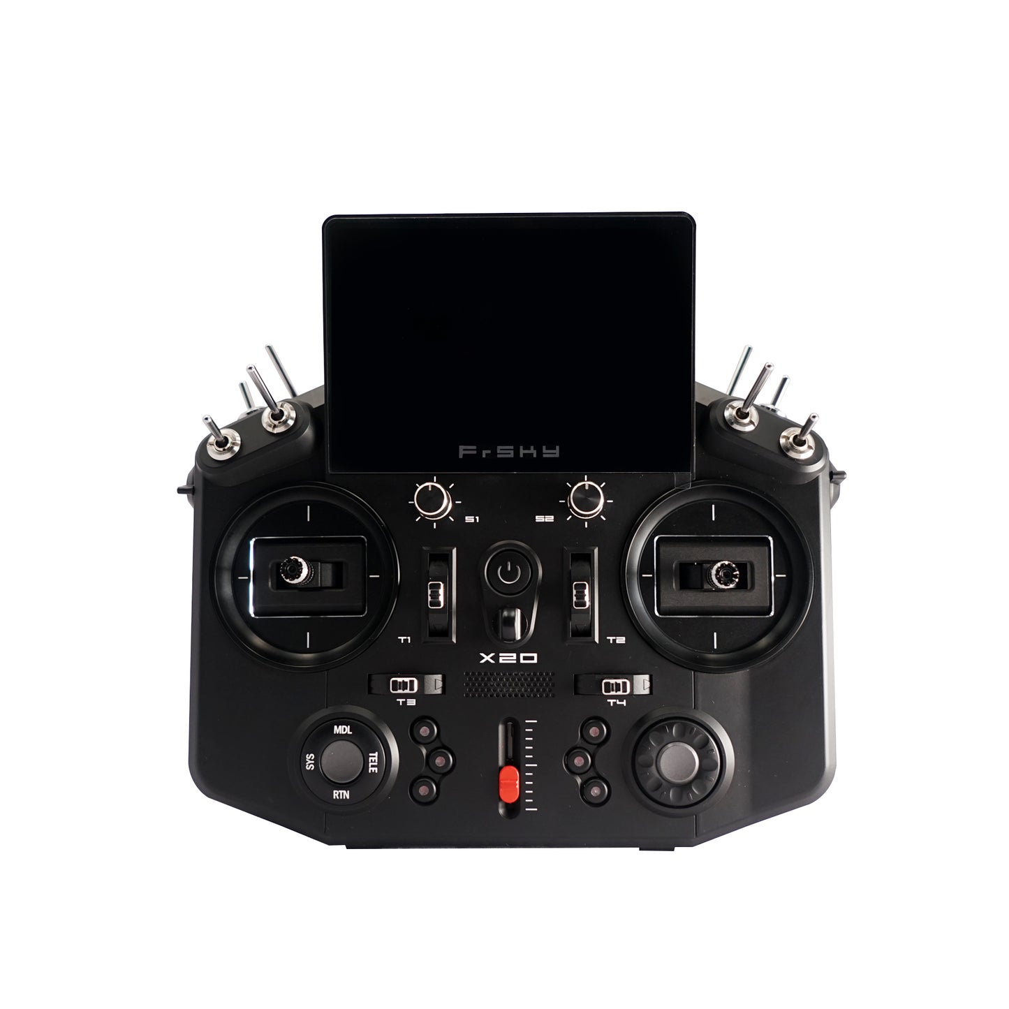 PurAr NOBRIM Tandem X20 Transmitter with Built-in 900M/2.4G Dual-Band Internal RF Module FCC Controller for RC Aircraft Model (Blue) (Black Remote Control)