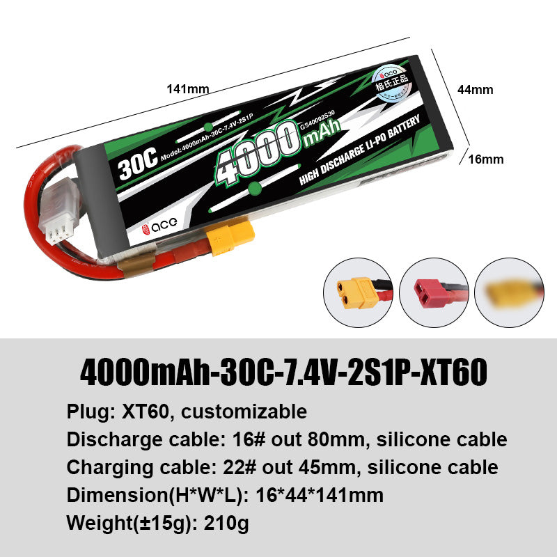 Grepow Lithium Polymer Battery ACE RC Aircraft Higher Capacity for ACE RC Aircraft