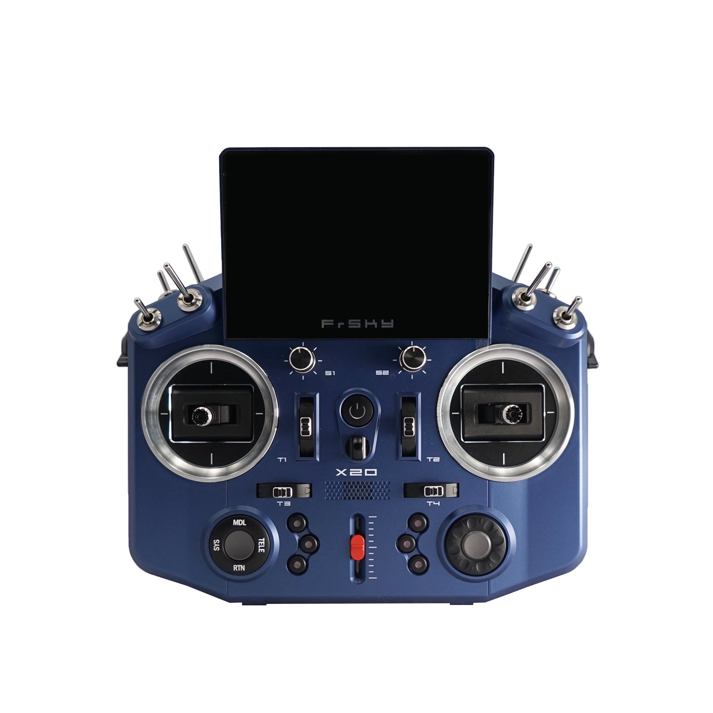 PurAr NOBRIM Tandem X20 Transmitter with Built-in 900M/2.4G Dual-Band Internal RF Module FCC Controller for RC Aircraft Model (Blue) (Black Remote Control)