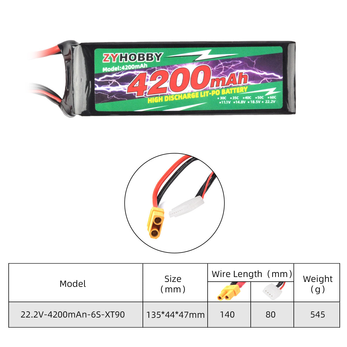 ZYHOBBY Li-ion Battery For RC Airplane Model High Power More Longer Life Battery Various specifications available