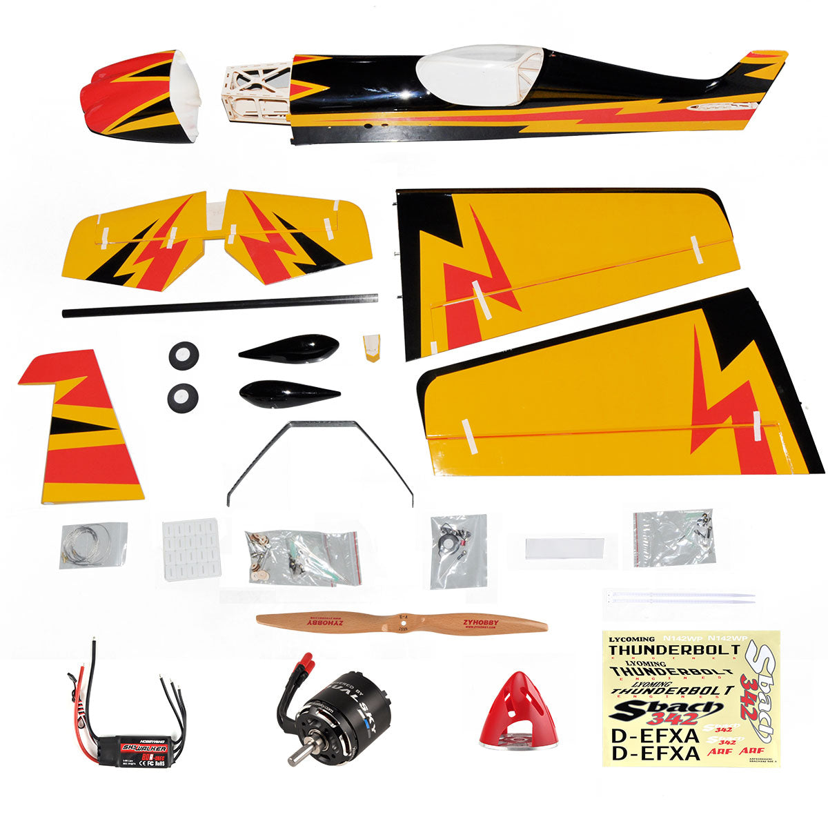 Sbach-342 55inch PNP with Dualsky Motor 50E RC Airplane Fuselage 3D Fix Wing Wooden Model Aircraft