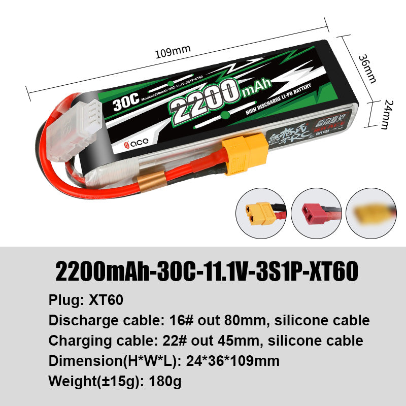 Grepow Lithium Polymer Battery ACE RC Aircraft Higher Capacity for ACE RC Aircraft