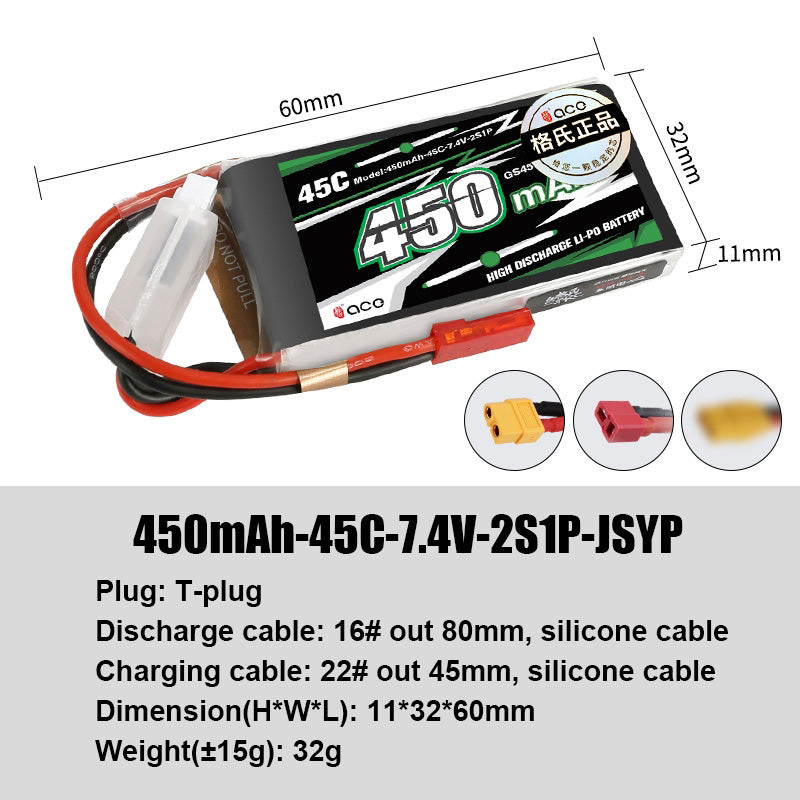 Grepow Lithium Polymer Battery ACE RC Aircraft Higher Capacity for ACE RC Aircraft
