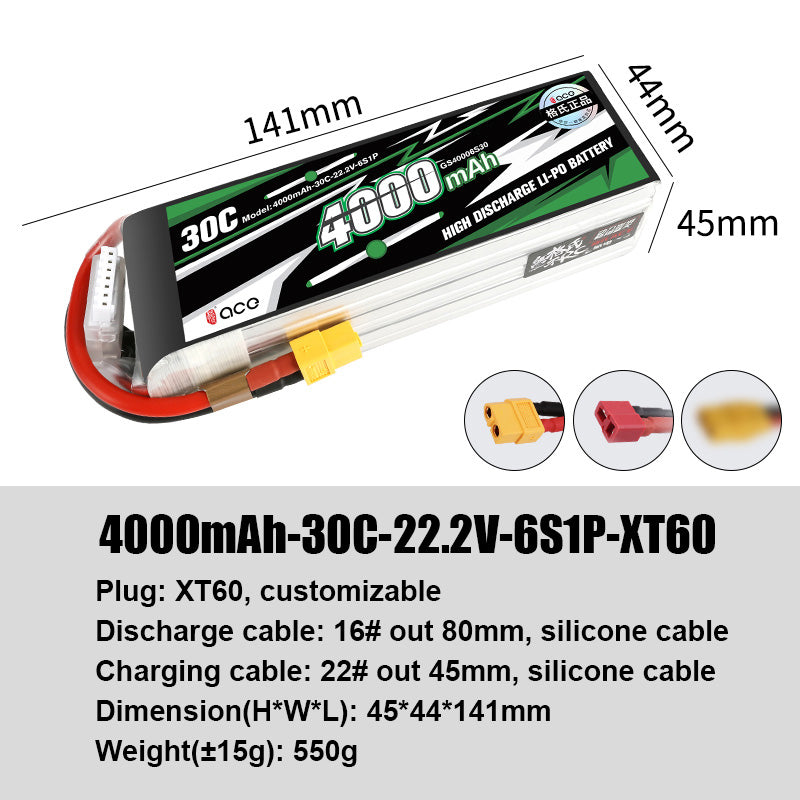 Grepow Lithium Polymer Battery ACE RC Aircraft Higher Capacity for ACE RC Aircraft
