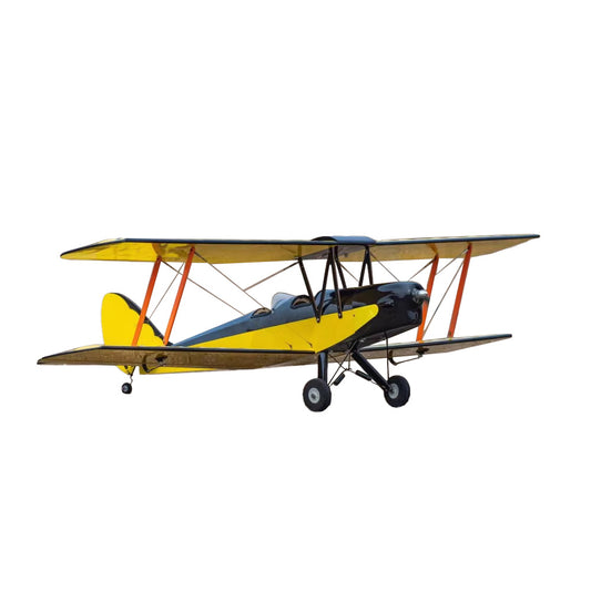 1.4M Balsa Tiger Moth Trainer Model Airplane Yellow ARF Version