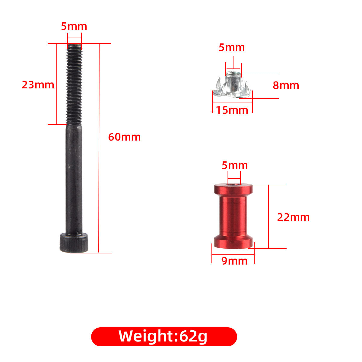 Six Star 6STARHOBBY M5*L28/L22/L17/L65mm Engine Mount/Foot Post for Gasoline Engines