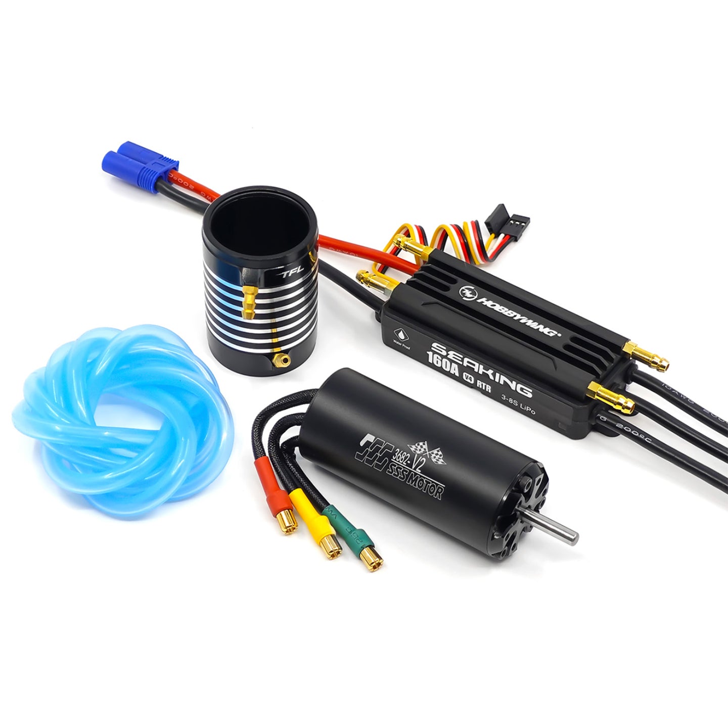 TFL 3682 V2 KV1650 SSS Motor with Seaking V4 160A ESC for RC Model Boat