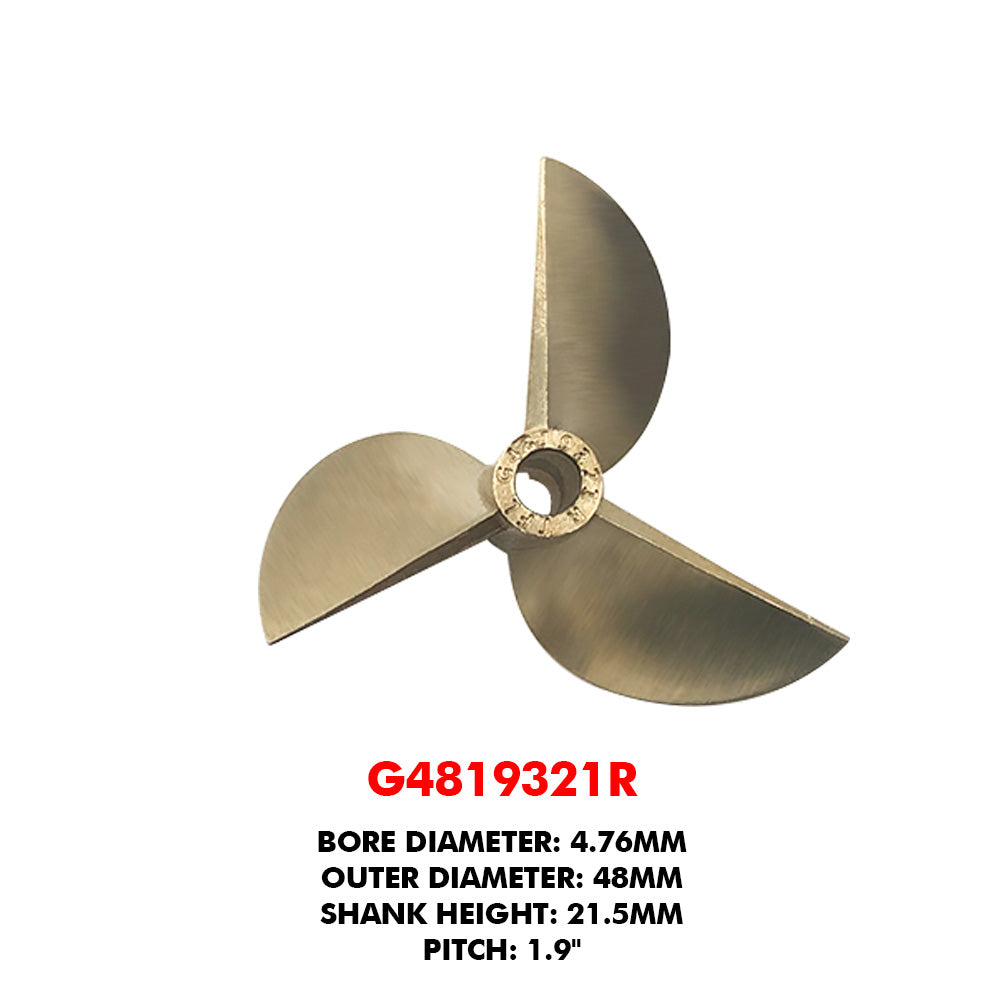 TFL 3 blades 48mm High-precision Universal copper propeller for RC Model Boat