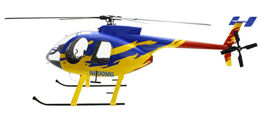 Blue Yellow Red Painting MD-500E 800 ARF YBR RC Helicopter Fuselage V2 Version
