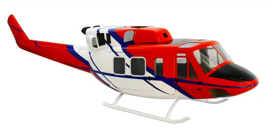 212 ARF Fire Rescue 800 B RC Helicopter Fuselage 800 Size Bell212 White Red Kit