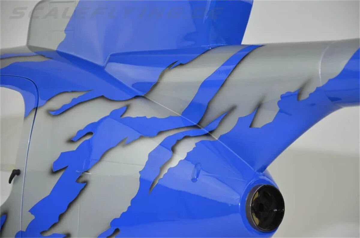 G-JIVE Blue 700 MD-500E RC Helicopter Fuselage 700 Size G-Jive Blue Painting