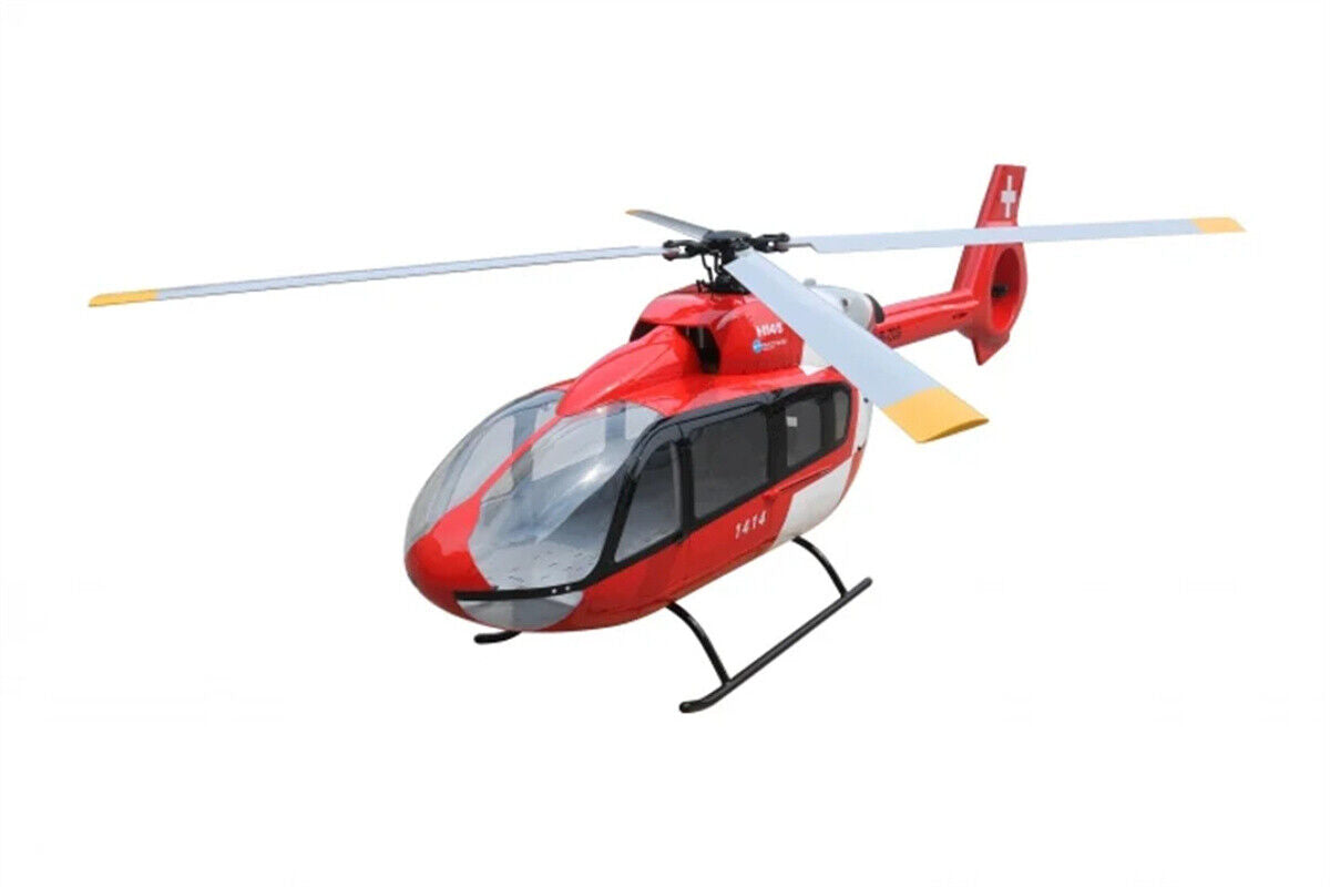 800 EC-145 T2 ARF REGA R/C Helicopter Fuselage 800 Size Red White Kit Version