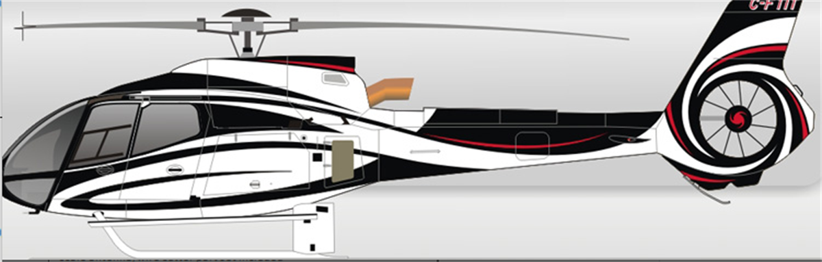 800 Size Black White Red EC-130 FTIT RC Helicopter Fuselage 1730mm Kit RC Toys
