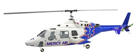 Mercy Flight 800 B 222 ARF RC Helicopter Fuselage Bell222 V2 Kit Version Blue