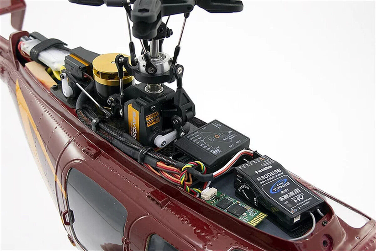 470 Red Gold RC Helicopter Fuselage B 407 ARF Kit Version Take Off