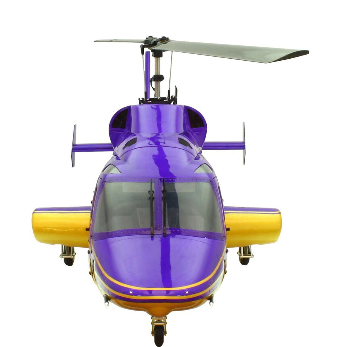 800 Size Bell222 Purple Gold Painted RC Helicopter Fuselage V2 Kit Version