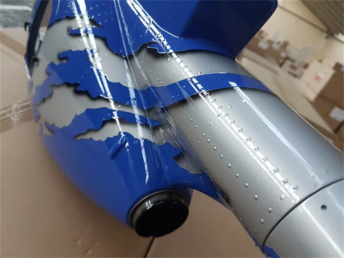 GJIVE Blue 600 MD500E ARF RC Helicopter Fuselage MD500E G-Jive Painting V2
